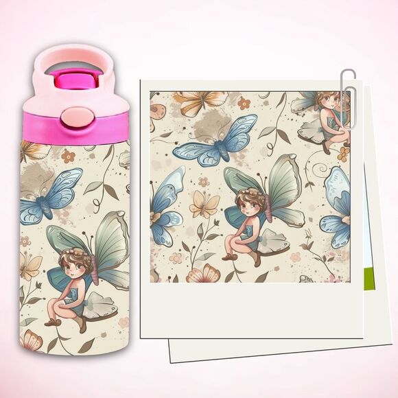 Blue Fairy Printed Personalized Reusable Tumbler, Toddler Sippy Cup … - Picture 1 of 3
